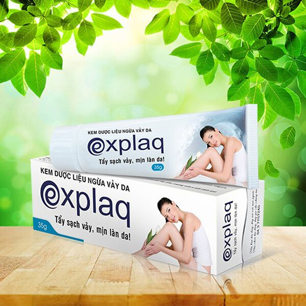 Kem dược liệu Explaq giúp làm sạch vảy, mịn da ở bệnh vảy phấn hồng