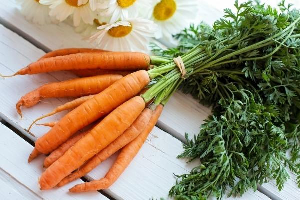 Vitamin A có trong cà rốt giúp giảm tình trạng da mặt chảy xệ